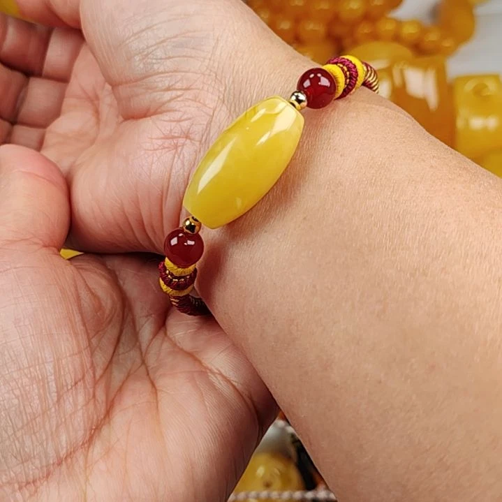 琥珀手链未镶嵌手链