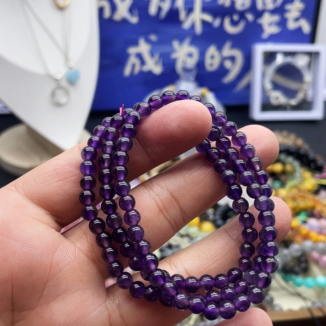 水晶手串未镶嵌紫水多圈