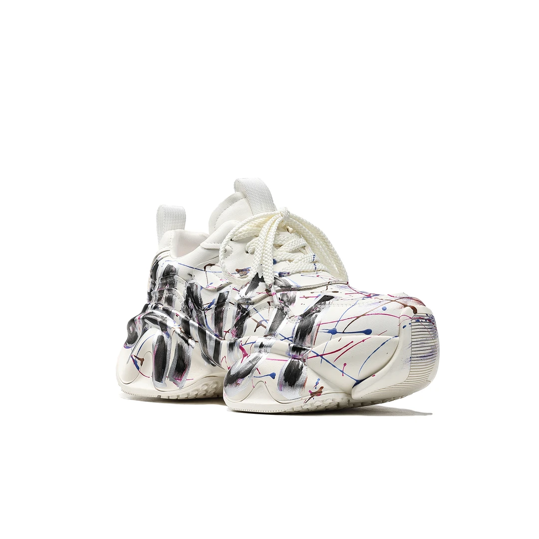 UANDI原创2025年限量高定款时尚设计师手绘涂鸦老爹鞋