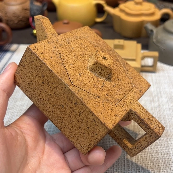 紫砂茶壶四方，高温，容量160毫升