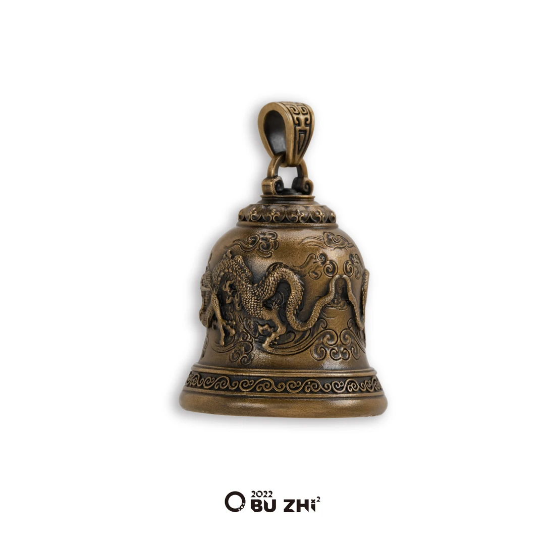 吊坠925银 不止不只  双龙铃铛吊坠S925、铜铃铛个性复古国潮