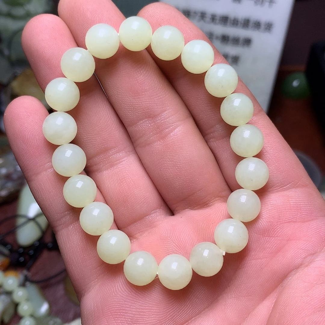 手串未镶嵌岫岩老玉（透闪石质玉）