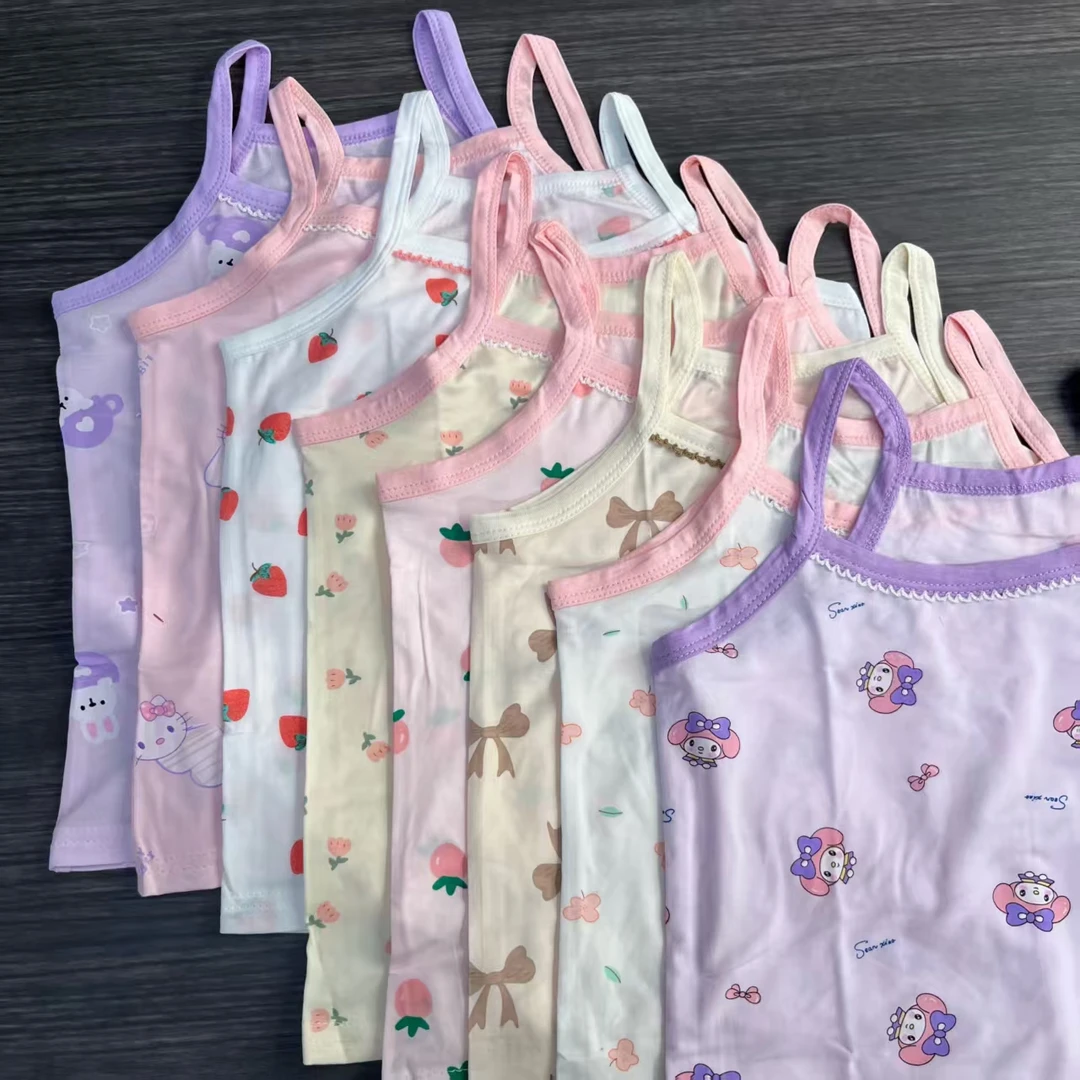 60支莱赛尔女童满花吊带100码