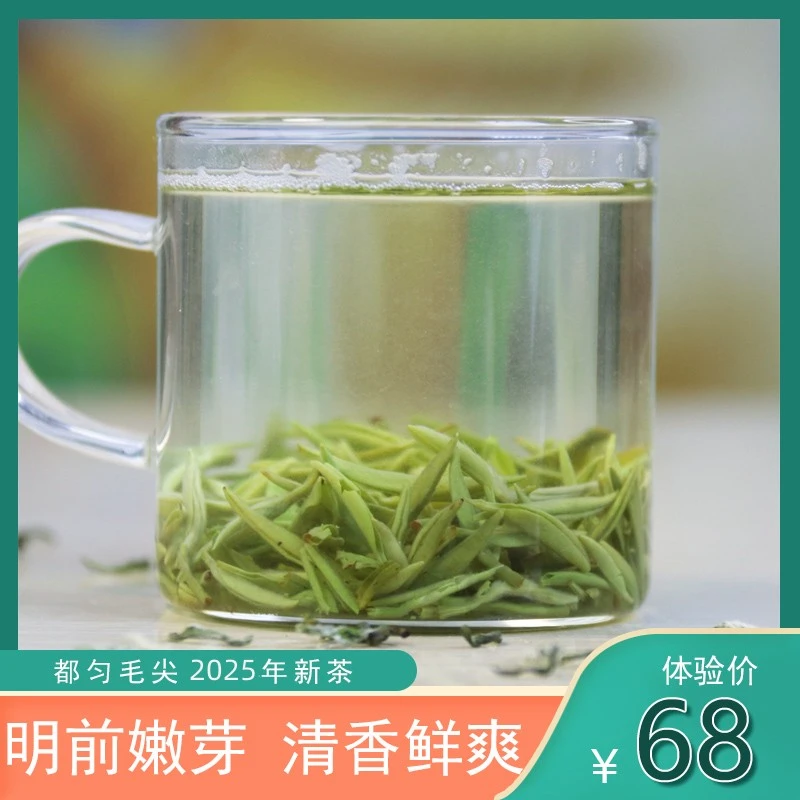 黔芽御茗明前特级都匀毛尖茶2025新茶叶贵州炒青绿茶鲜爽板栗香