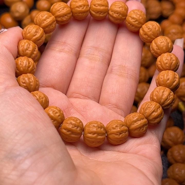 猴头核桃手串八棱11带绿