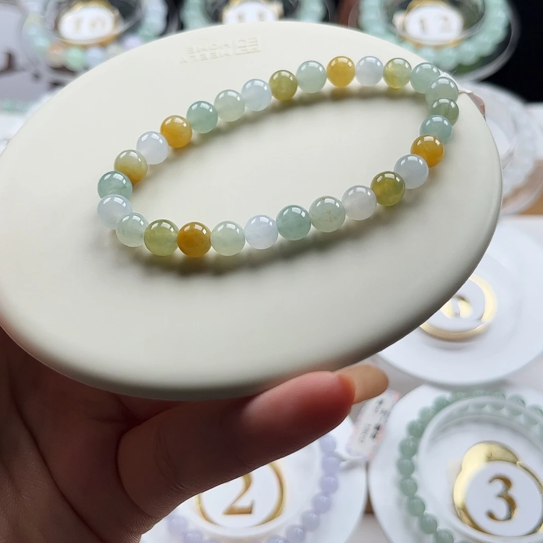 翡翠未镶嵌手链卡7.1