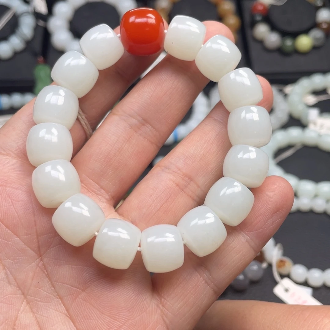 和田玉未镶嵌手链14