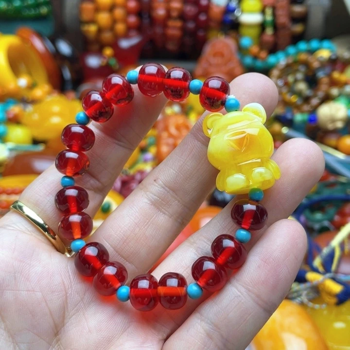 树脂制品34号小熊手串