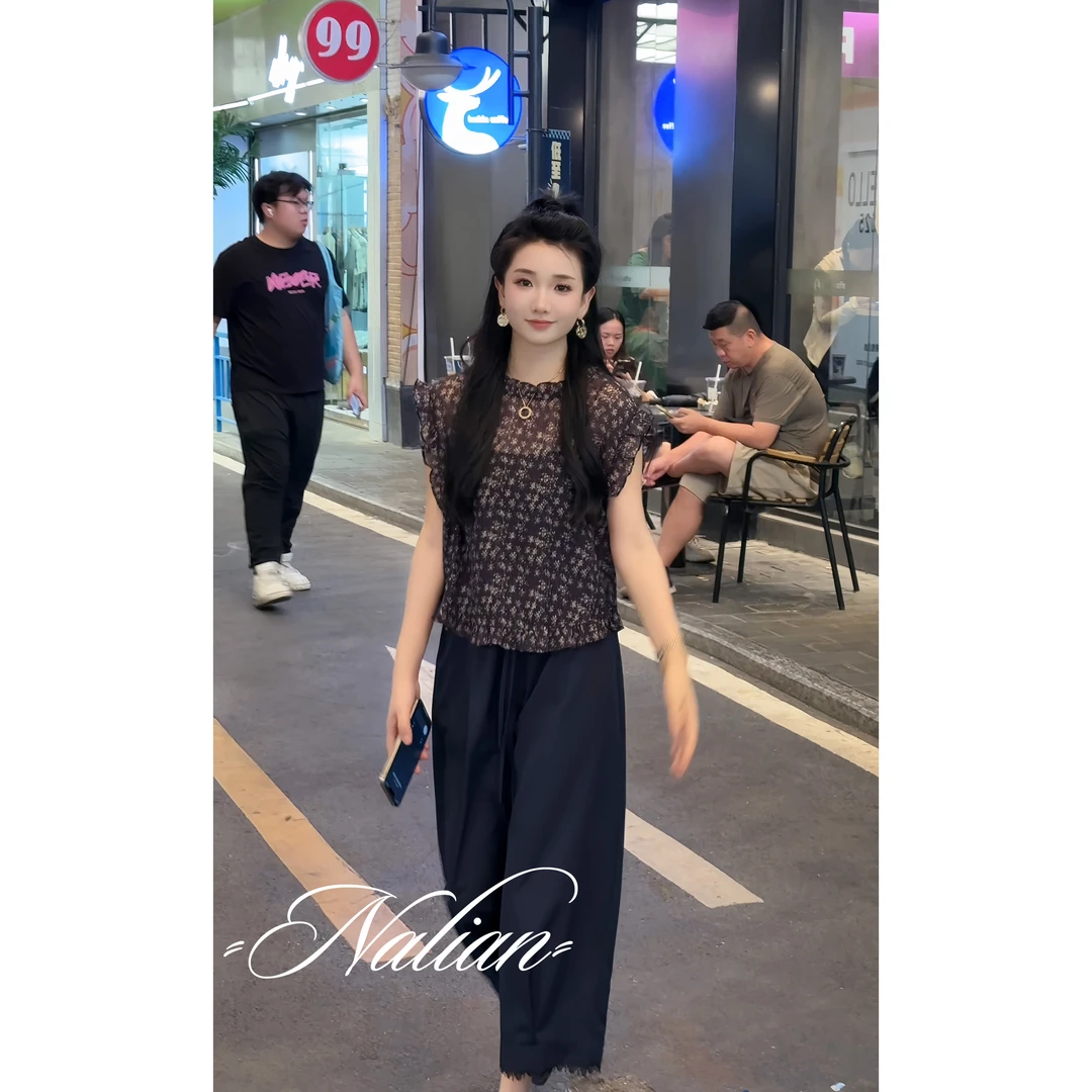 拿恋JGCLL88556韩系碎花上衣88556