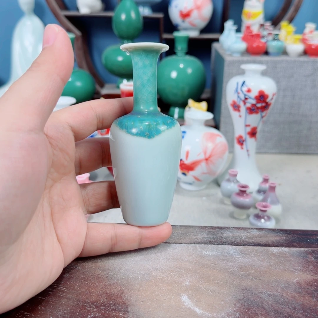 陶瓷手工小花器摆件