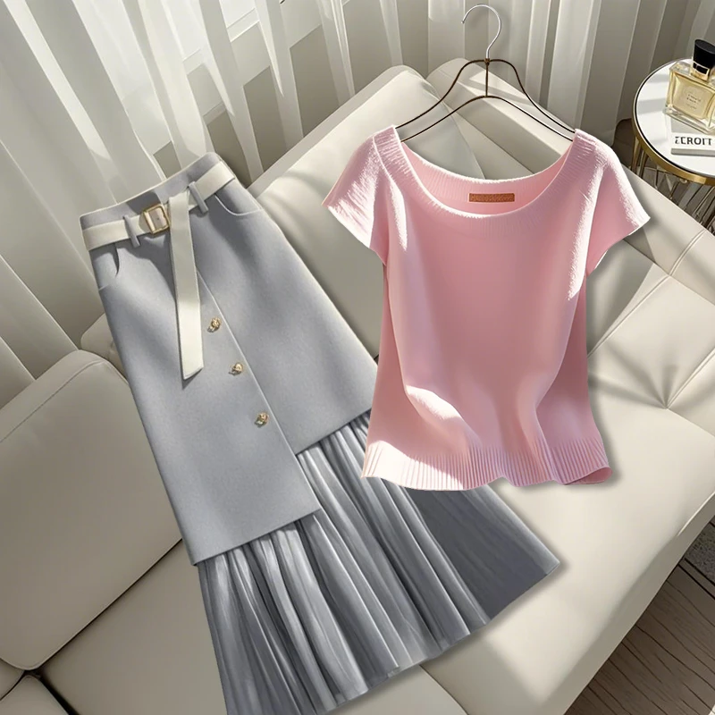 2025夏季新款韩版时尚潮牌独特漂亮上衣设计感小众气质半身裙女装