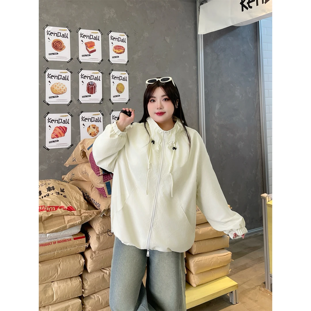 断码捡漏~里加湾雾 / 减龄花苞领冲锋衣外套12482花契200斤胖mm