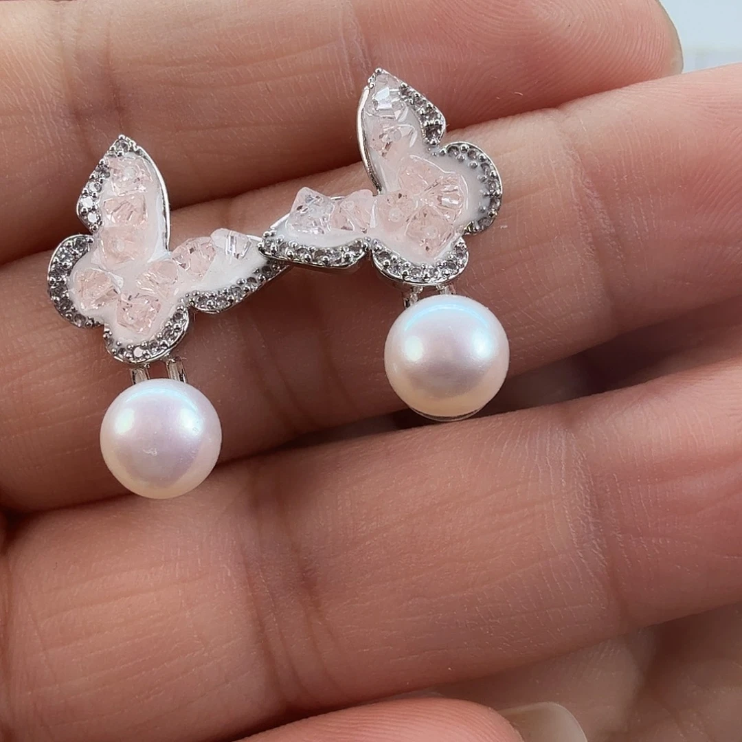 淡水珍珠耳饰未镶嵌