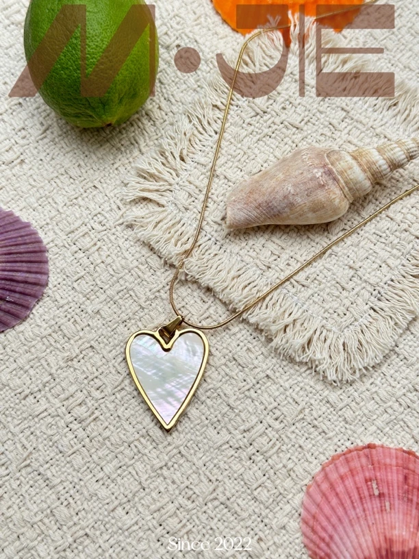 钛钢项链 『金色爱心贝贝』日韩时尚简约百搭