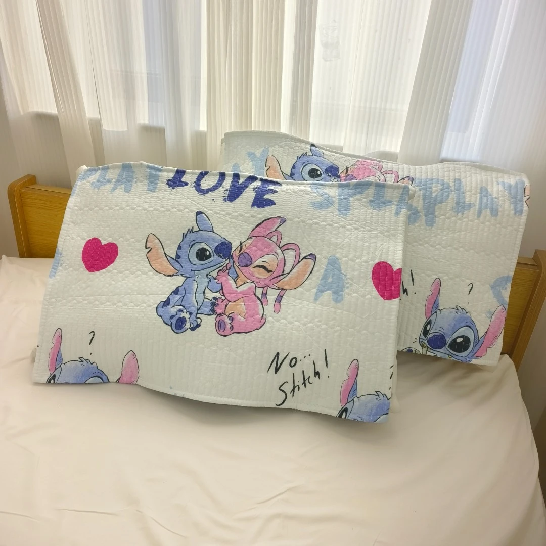 【一对大枕套】48*78恋爱史迪仔大枕套加厚水洗棉印花防滑防脱落