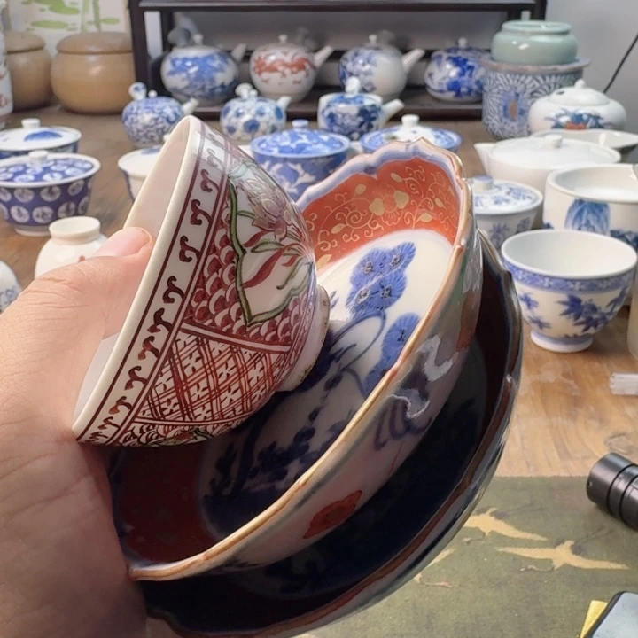 赵****茶青花瓷器杯子茶具