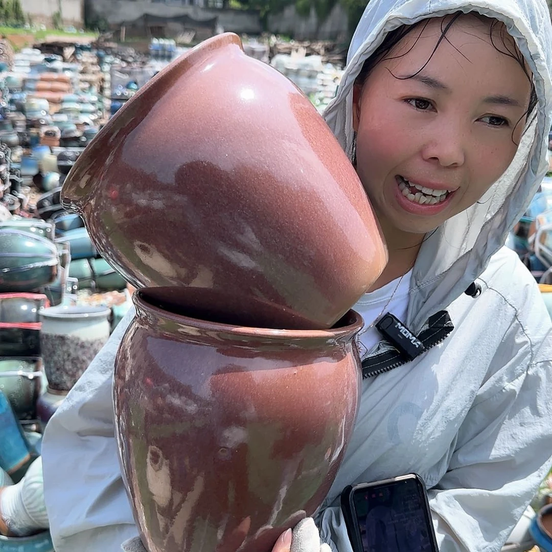 紫砂花盆王嫂花盆0613-b551高21口19