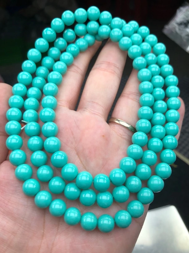 208高瓷绿8mm佛珠手串