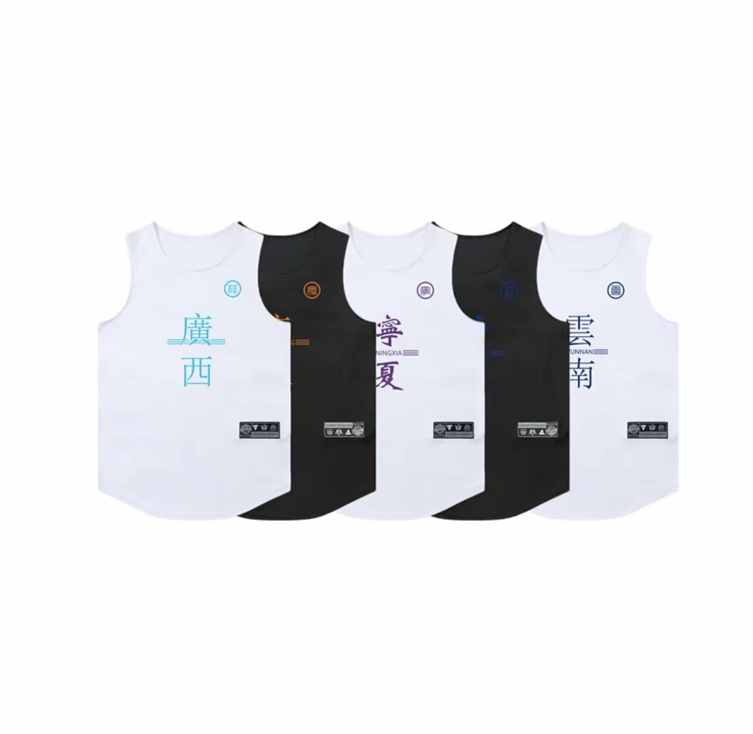 篮球背心定制省份城市夏季透气速干运动无袖训练服创意球衣美式