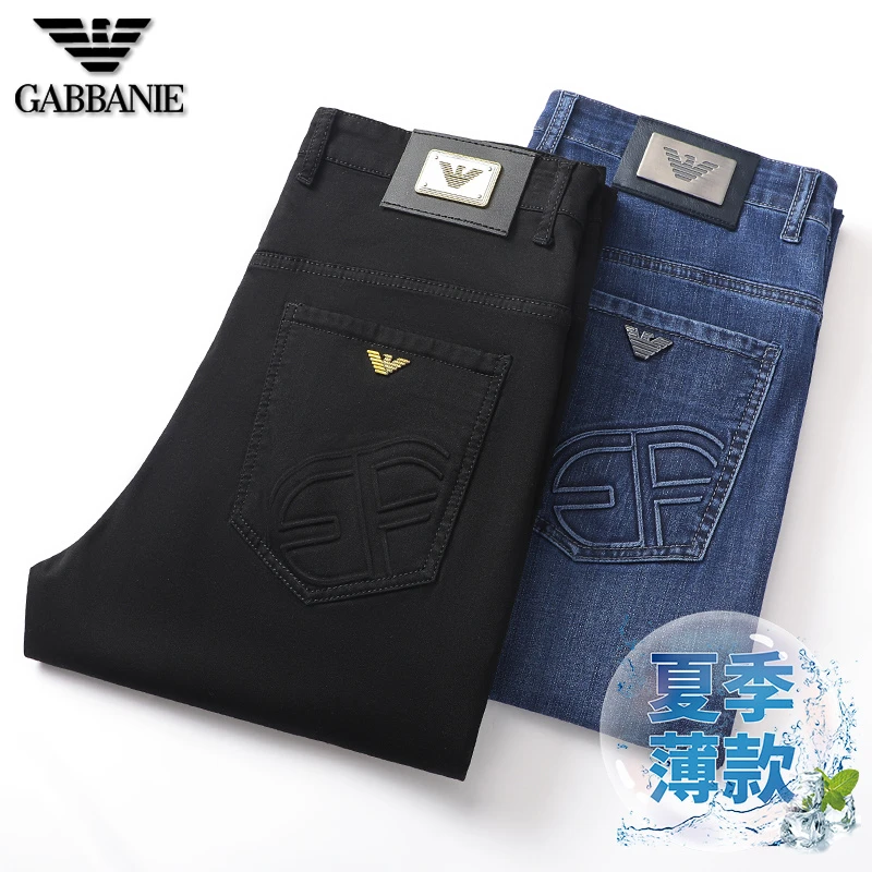GABBANIE意大利轻奢国际大牌2025春季新款男士牛仔裤潮流长裤薄款