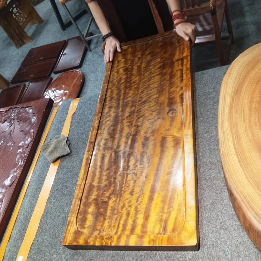 实木茶盘,107-43-5,黄金樟,手工雕刻 (拍完截图)