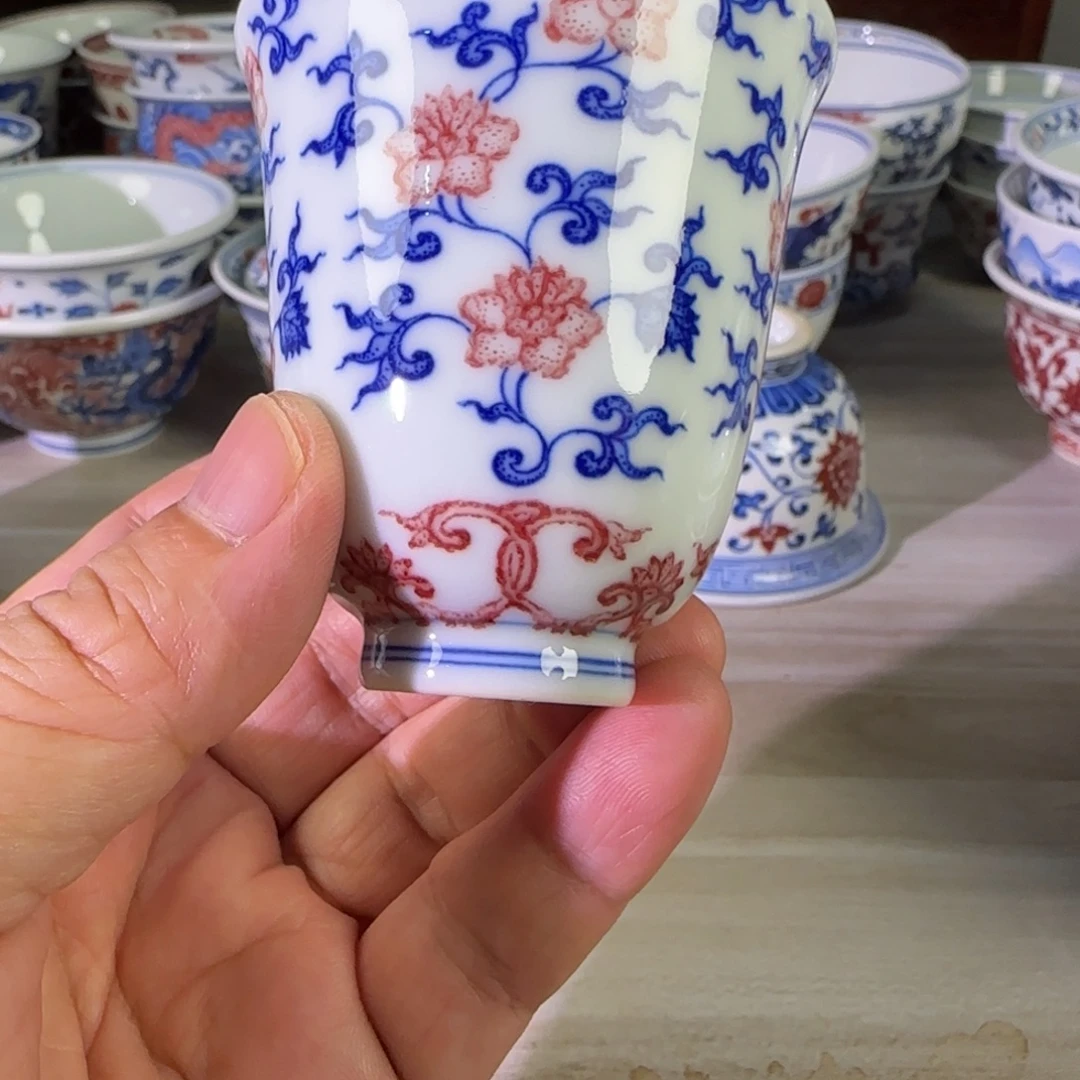景德镇原矿釉里红茶具