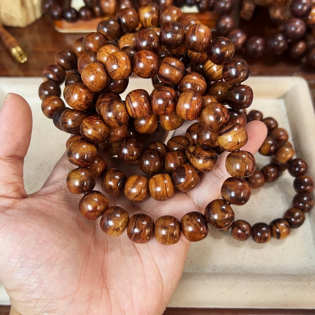 黄花梨/降香黄檀手串/手链14mm桶珠29.9