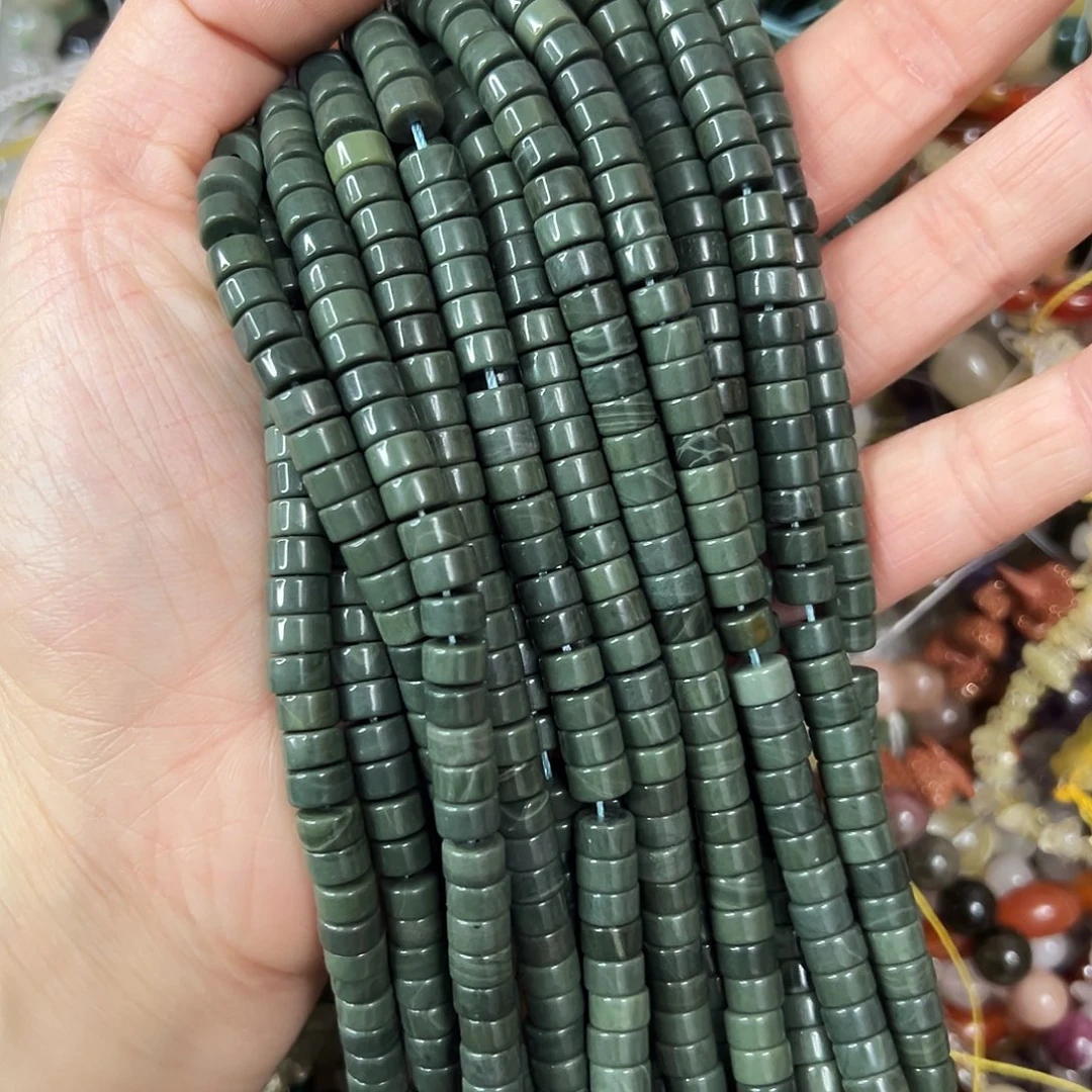 玛瑙/玉髓未镶嵌珠宝半成品，卡6牛油果阿拉直切一条