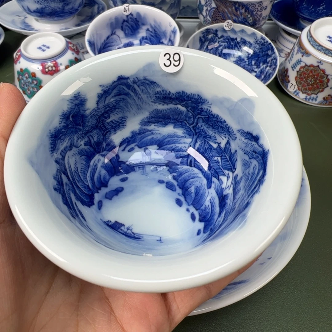 陶瓷景德镇纯手工纯手绘茶具木木39