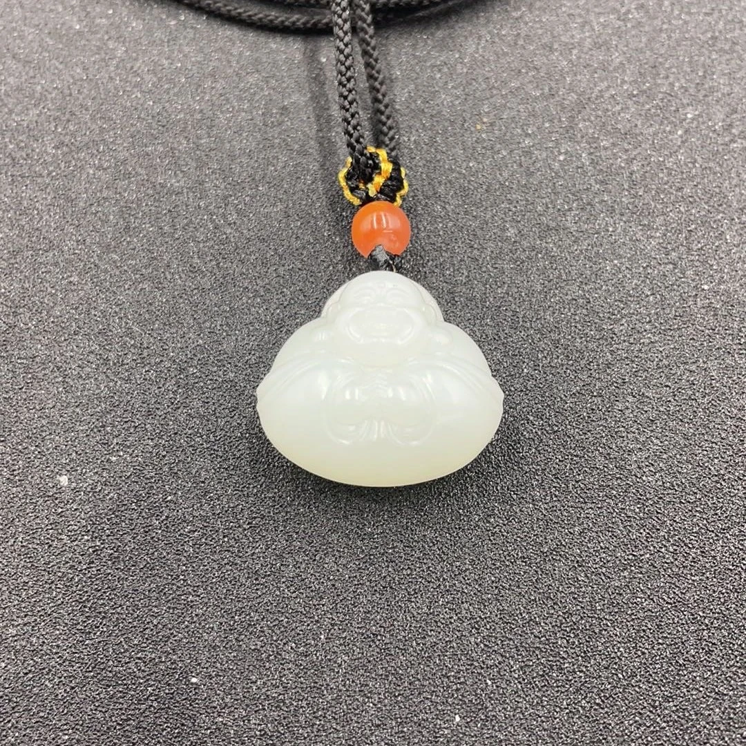 BY0116FWY标629 和田玉弥勒佛挂件