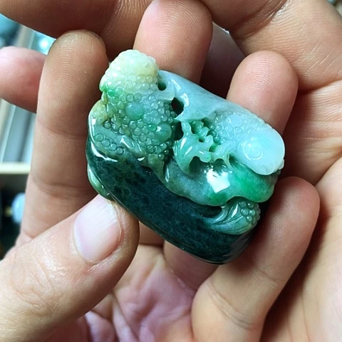 颈饰未镶嵌翡翠福豆豆珠宝翡翠颈饰