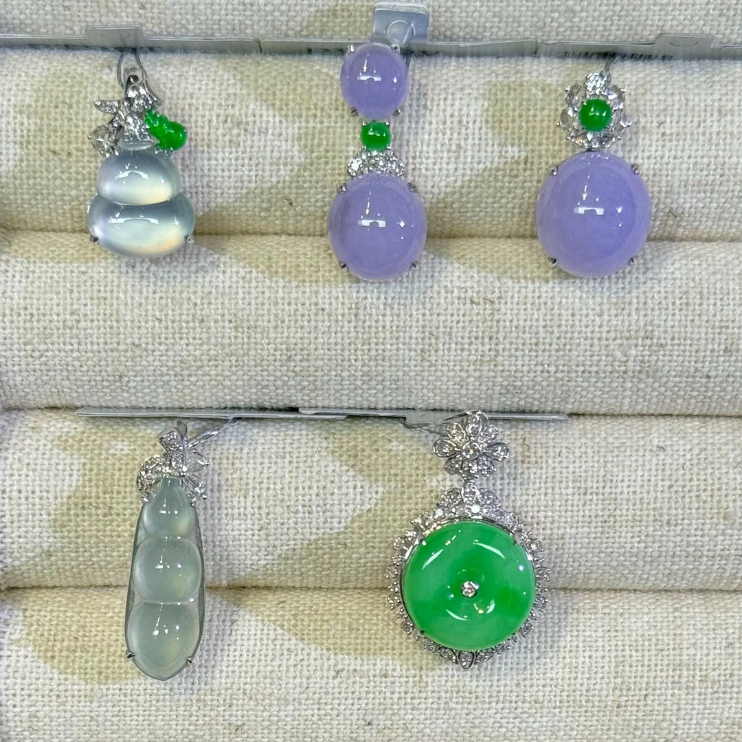 翡翠吊坠1件-18K金-多样性发货只发一件-AJ14-XR|CXQ21