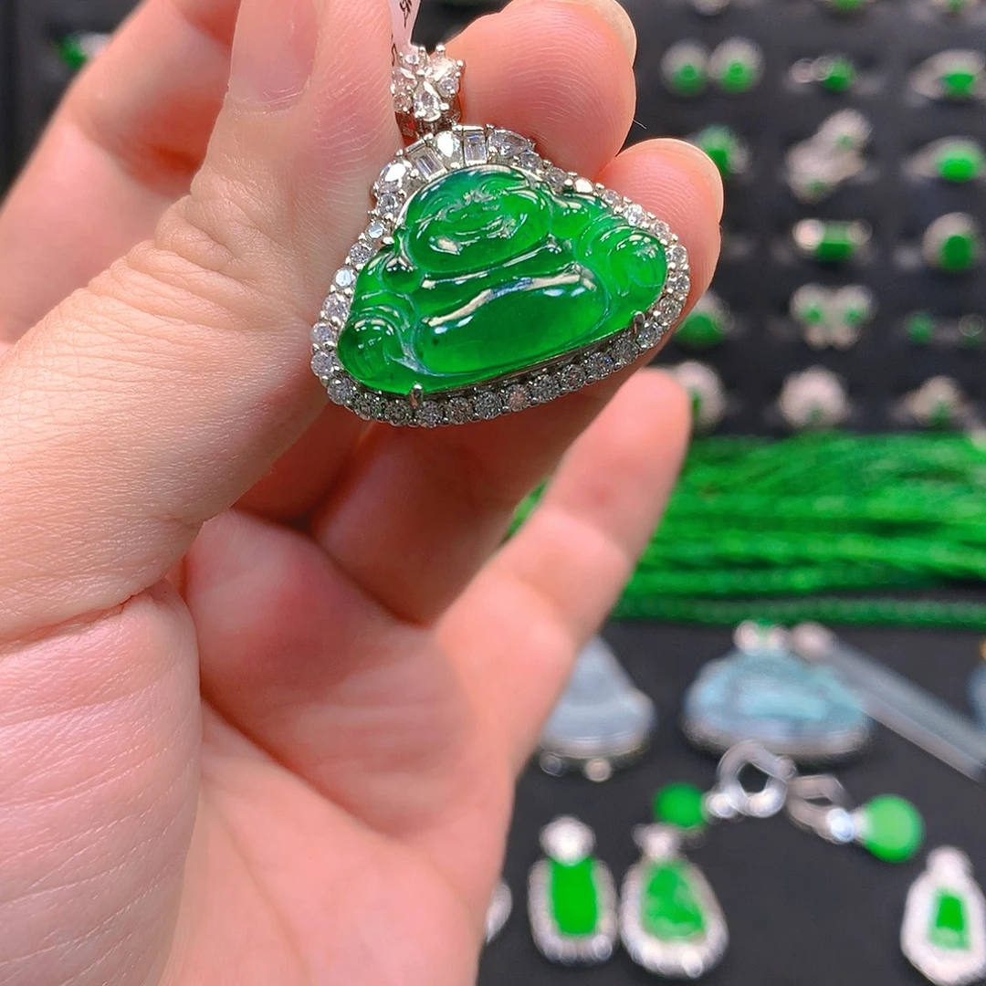 翡翠未镶嵌吊坠(不含链)