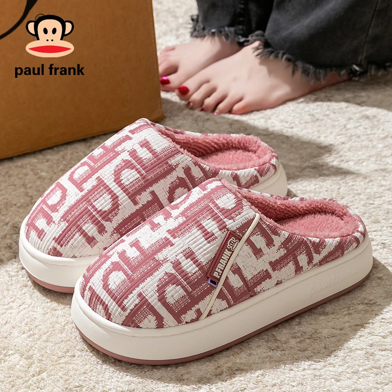 大嘴猴棉拖鞋满印居家外穿保暖防滑柔软轻便情侣时尚厚底棉拖鞋