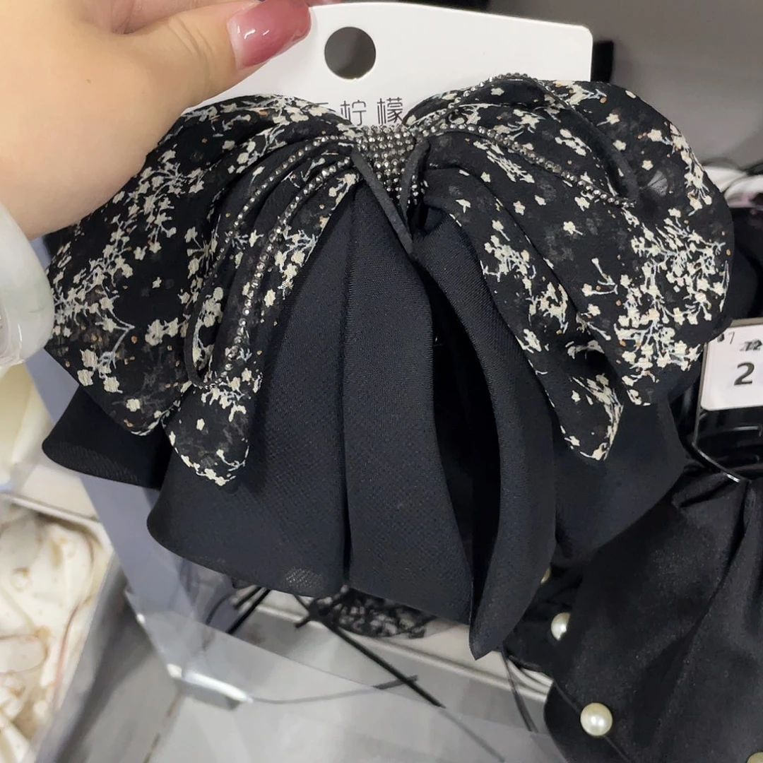 非金属亚克力碎花蝴蝶结