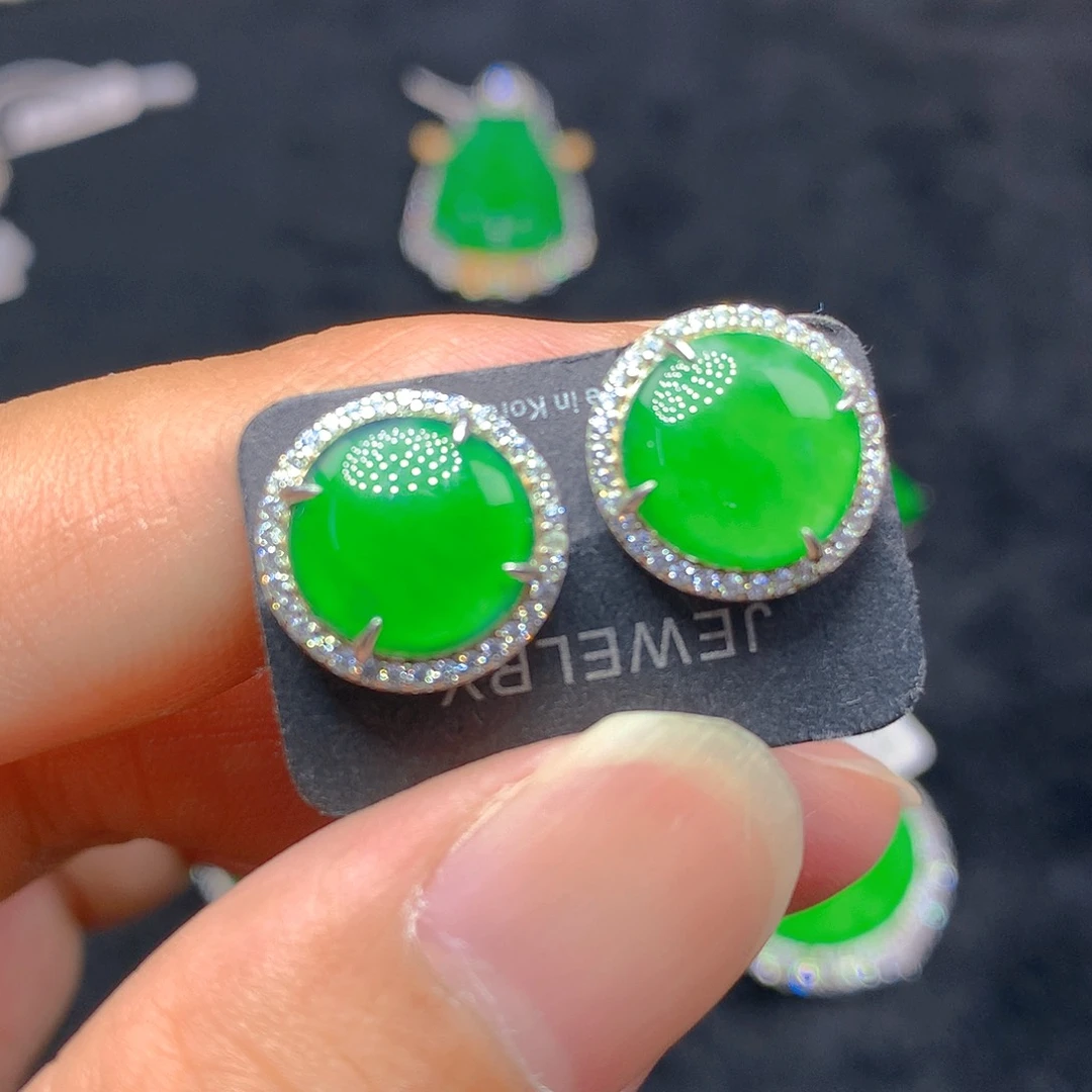 翡翠银S925镶嵌颈饰我