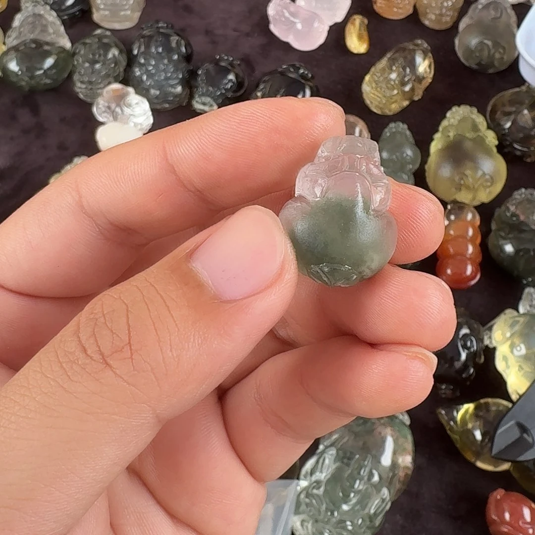 未镶嵌颈饰水晶安**^绿幽灵貔貅