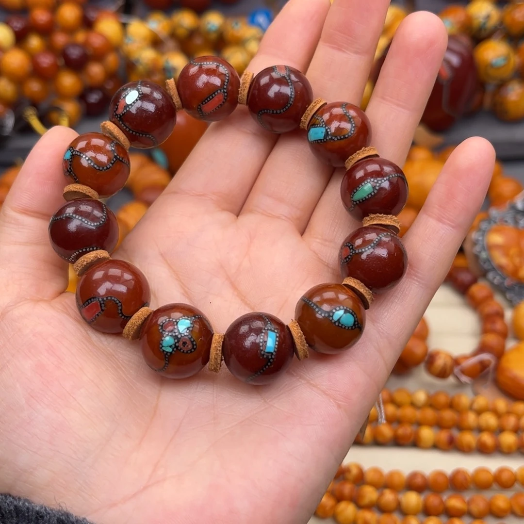 蜜蜡银S925镶嵌裸石蜜蜡X