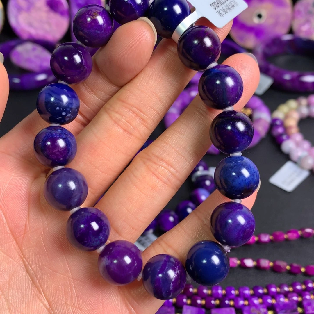 苏纪石（舒俱来）未镶嵌蓝紫幻彩手串