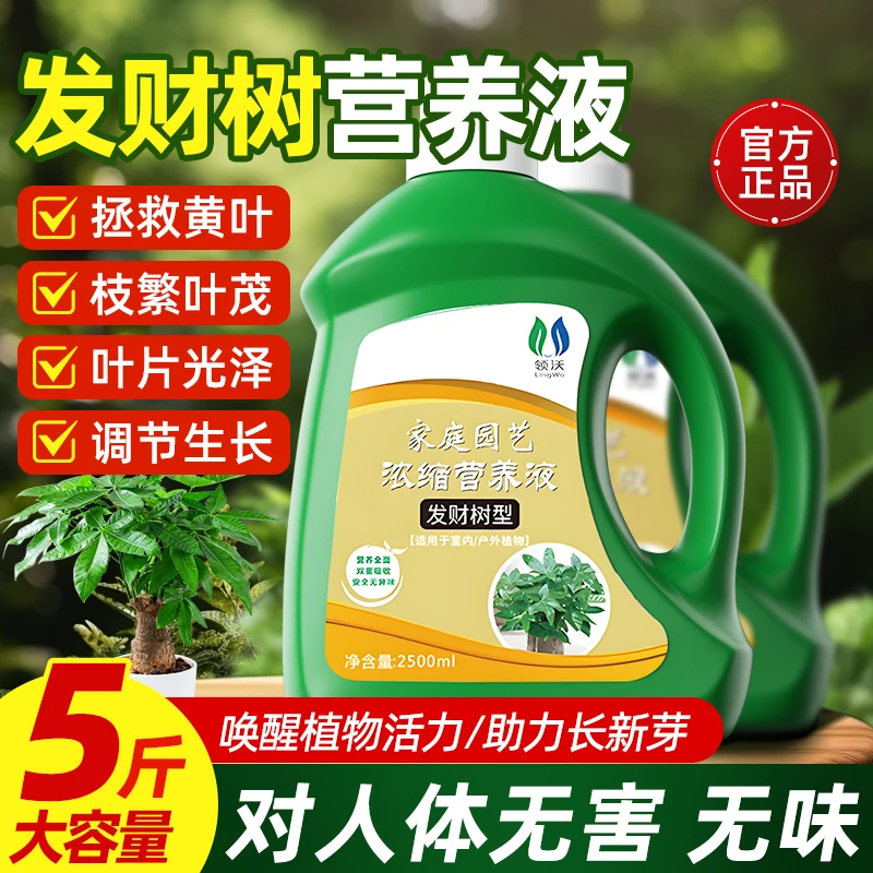 【组合更优惠】领沃发财树专用营养液室内盆栽通用黄叶枯叶烂根专用