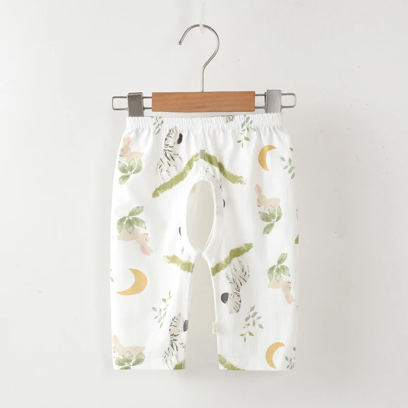 5-18男女宝宝开裆裤七分裤夏季薄款婴儿裤子戒尿不湿防蚊裤-204