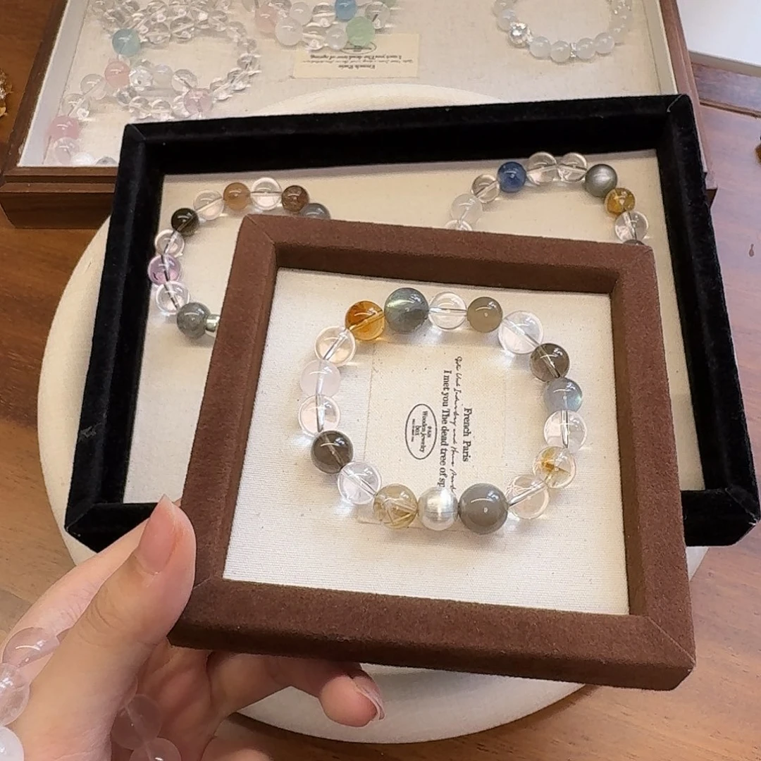 是***晴水晶手链未镶嵌拍2份59是总价 多宝手串