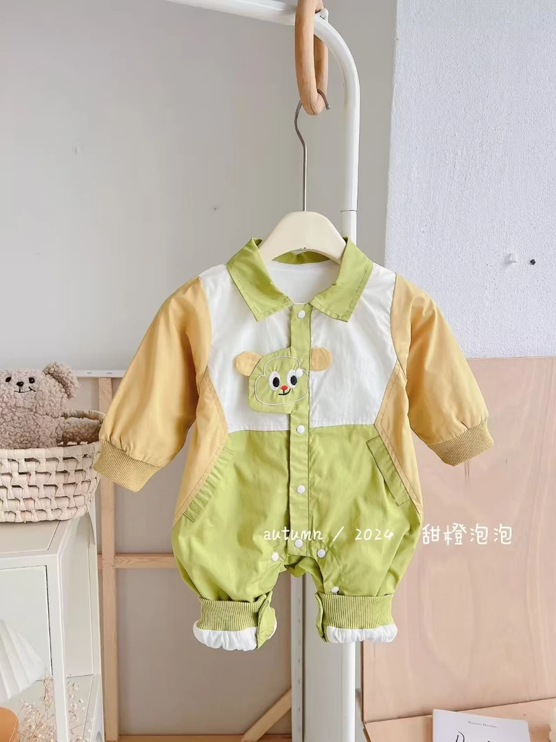 甜橙TC 4091休闲拼色连体衣（以直播衣服为准）婴幼儿衣服