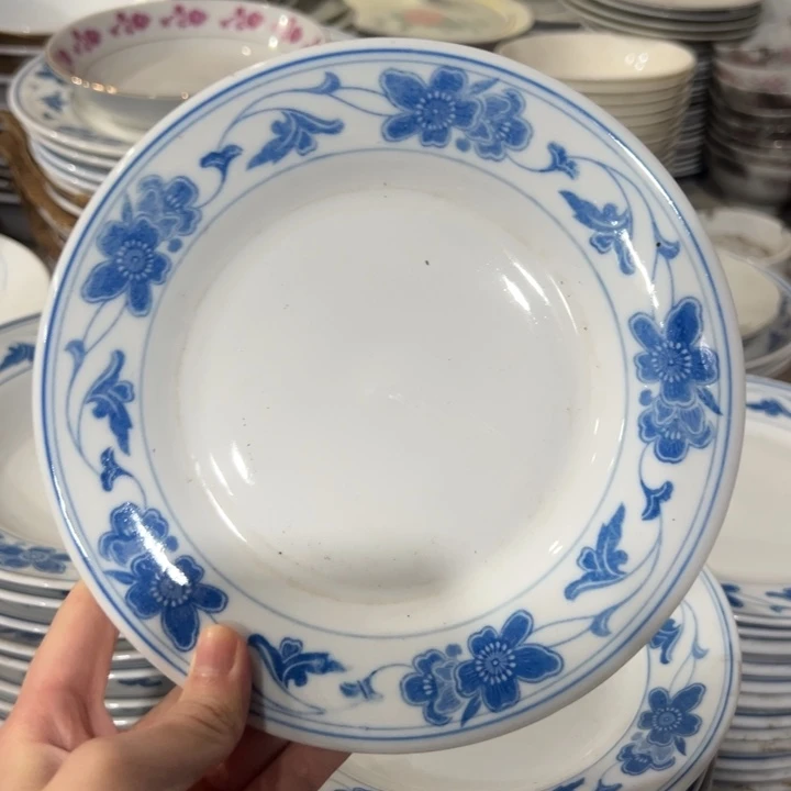 醴陵高温瓷老厂瓷釉下18厘米cd款微瑕