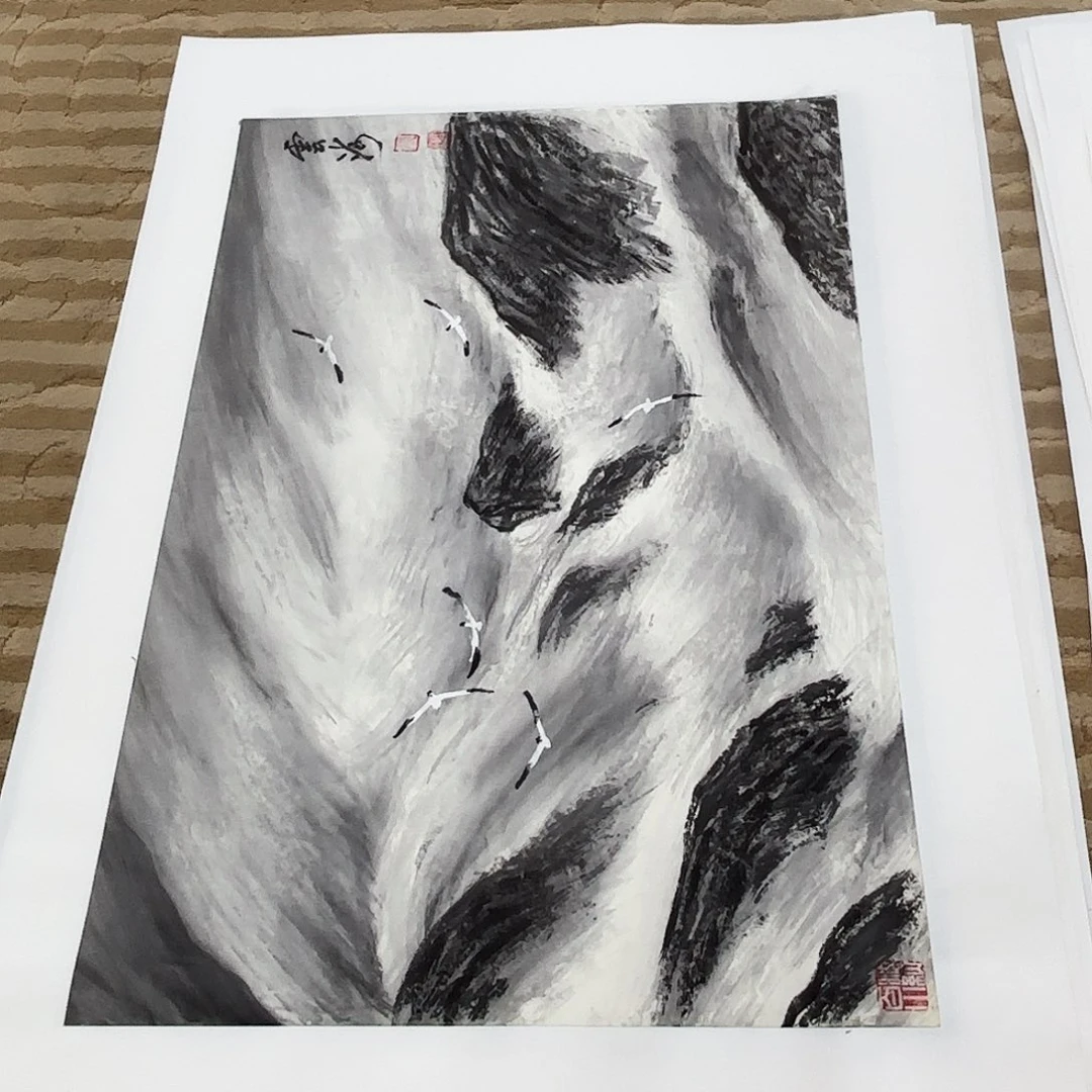 国画花鸟的翅膀是一个巨大