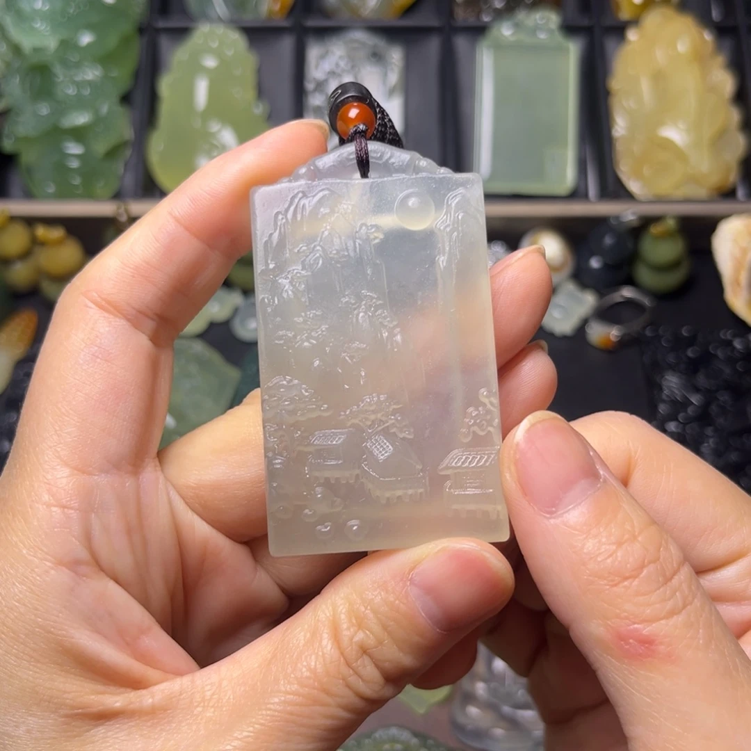 蛇纹石玉未镶嵌吊坠(不含链)
