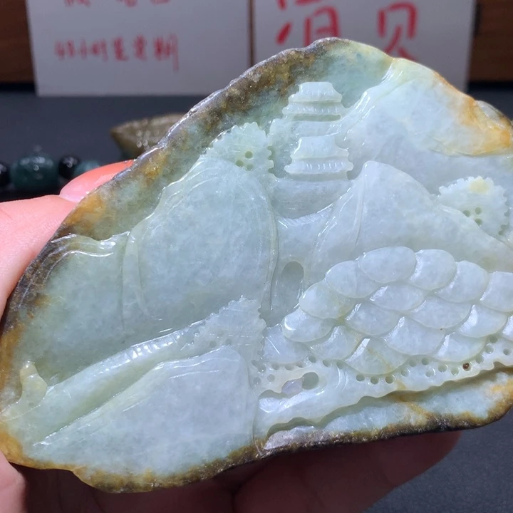 翡翠未镶嵌颈饰保真天然A货翡翠