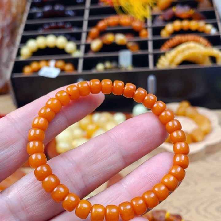 琥珀颈饰未镶嵌手串