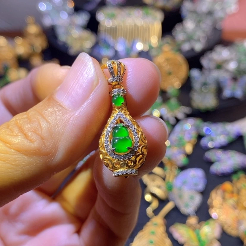 【闪购商品】银S925镶嵌挂件翡翠