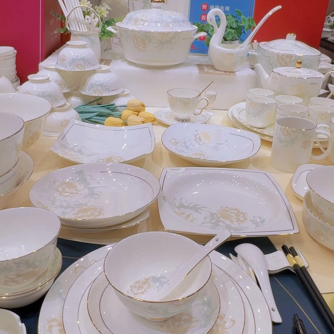 45%以上骨粉骨瓷描金清雅碗单拍